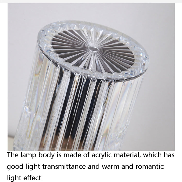 USB Charging Touch Diamond Crystal Table Lamp, USB Charging(RGB with Remote Control 16 Color)