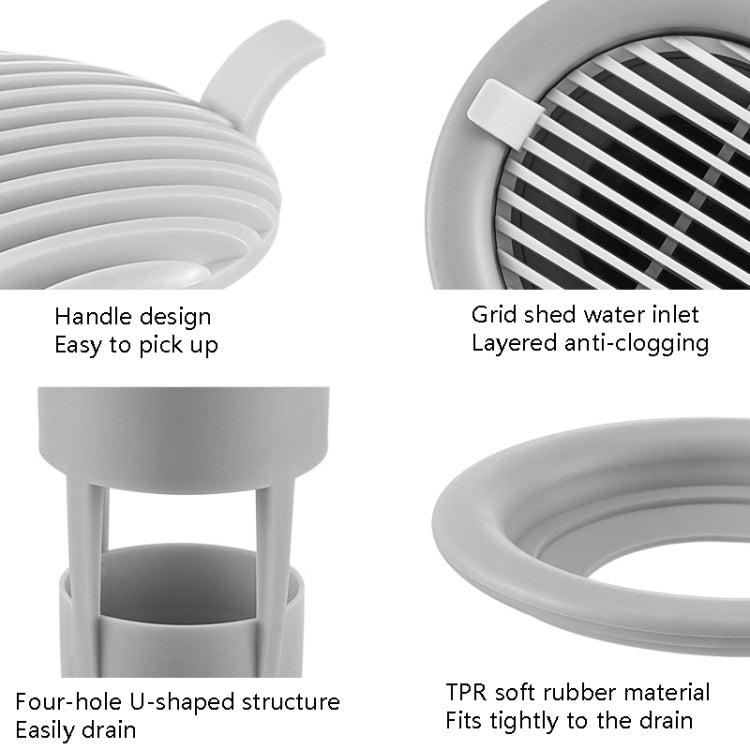 LSWY15 Toilet One-Way Drainage And Odor-Proof Basin Floor Drain, Grey, Pink, Blue, Green