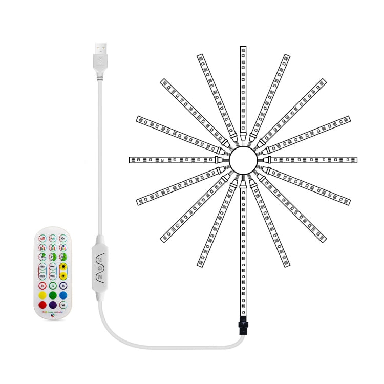 Christmas Fireworks RGB Music Atmosphere Meteor Light, 224 LED