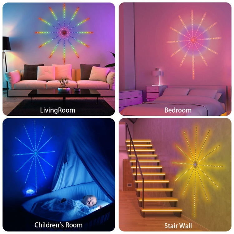 Christmas Fireworks RGB Music Atmosphere Meteor Light, 224 LED