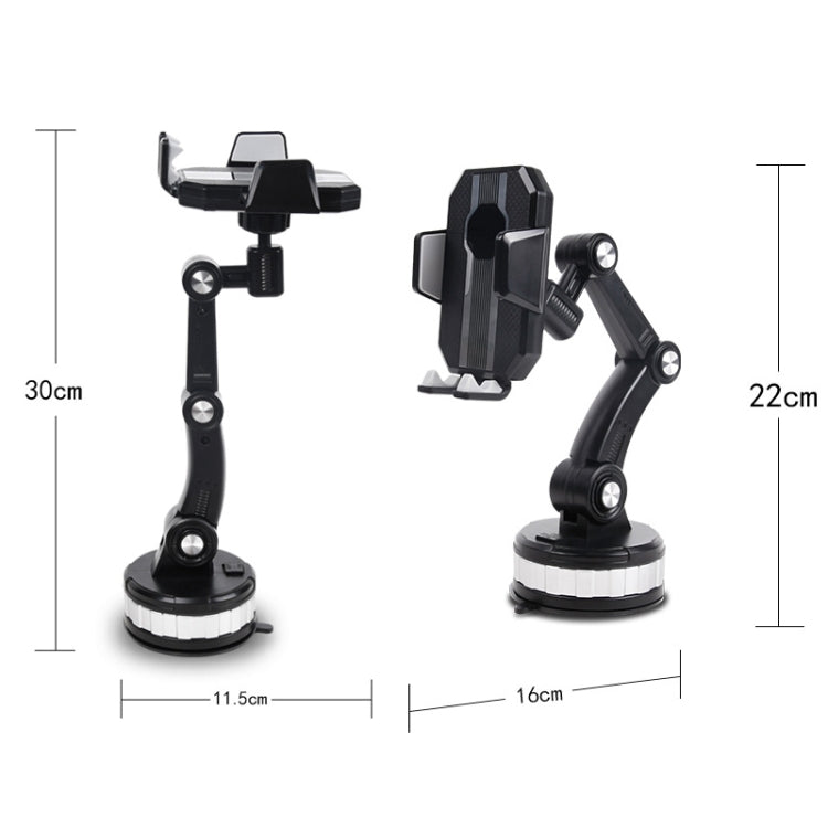 X-0566 Big Suction Cup Car Phone Holder Center Console Phone Holder, X-0566 Black Gray, X-0566 Black Green