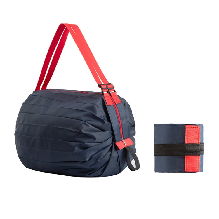 Shopping Bag Foldable Travel Shoulder Portable Bag, Navy, Pink Colorful, Black Leopard, Rhombus Pattern, Big Flower Pattern