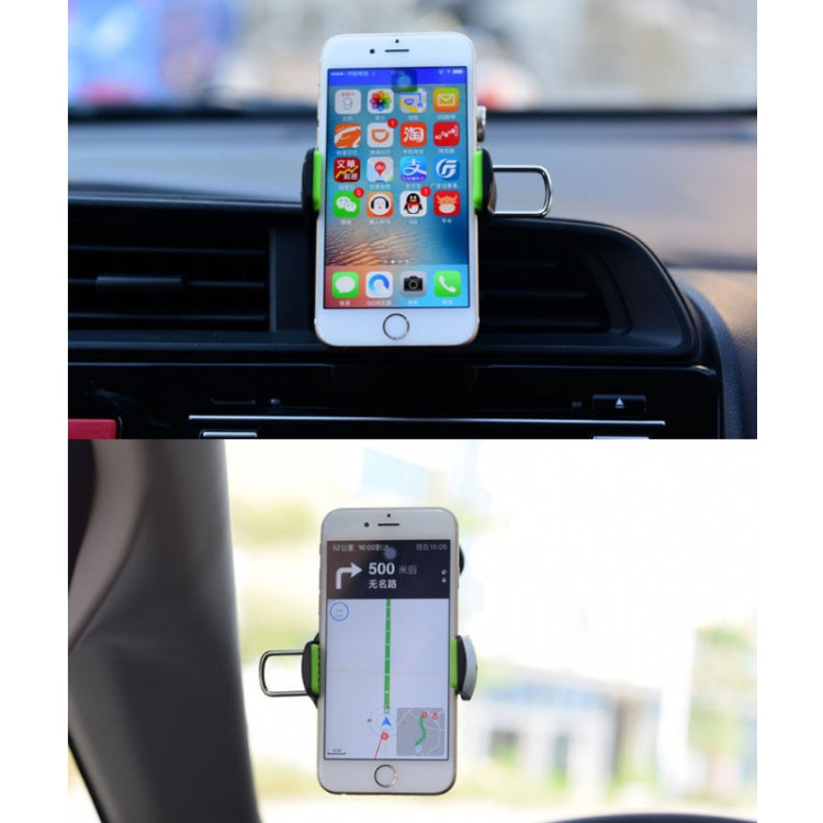 Car Diamond Suction Cup Mobile Phone Holder, Green, Black