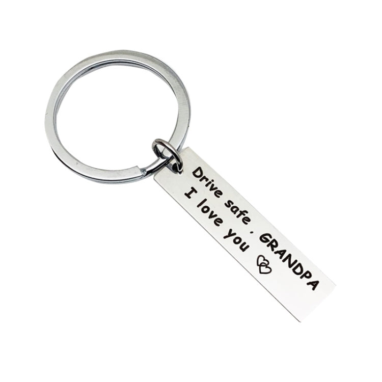 10 PCS C1010 Drive Safe Stainless Steel Tag Keychain, 10x40mm