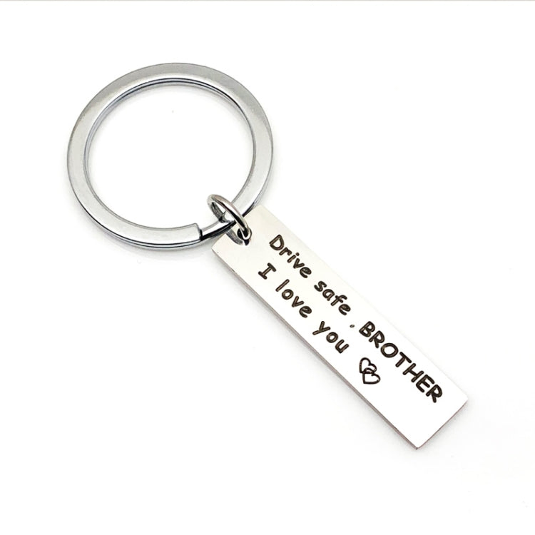 10 PCS C1010 Drive Safe Stainless Steel Tag Keychain, 10x40mm