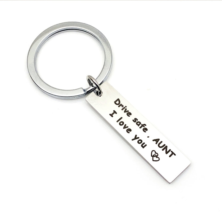 10 PCS C1010 Drive Safe Stainless Steel Tag Keychain, 10x40mm