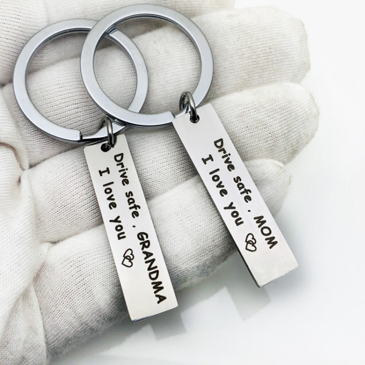 10 PCS C1010 Drive Safe Stainless Steel Tag Keychain, 10x40mm