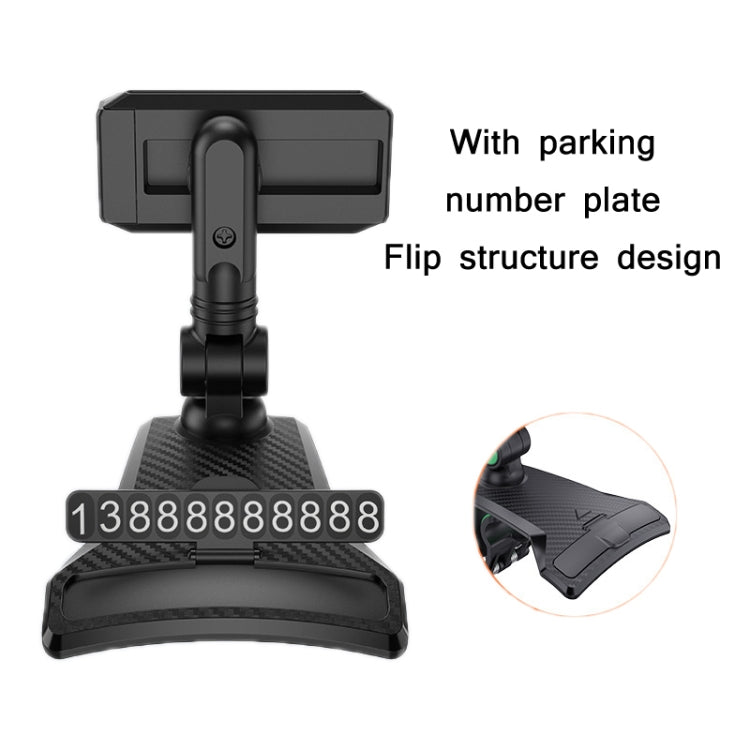 YF011 Car Central Control Instrument Panel Mobile Phone Bracket With Number Plate