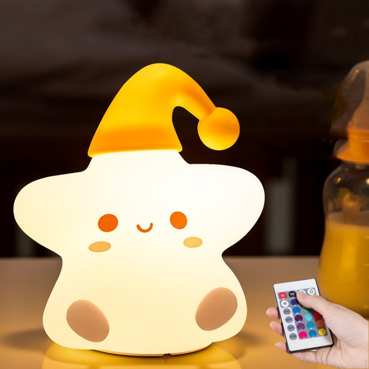 Silicone Star Colorful Bedside Night Light, Spec:, Touch Sensor, Remote Control