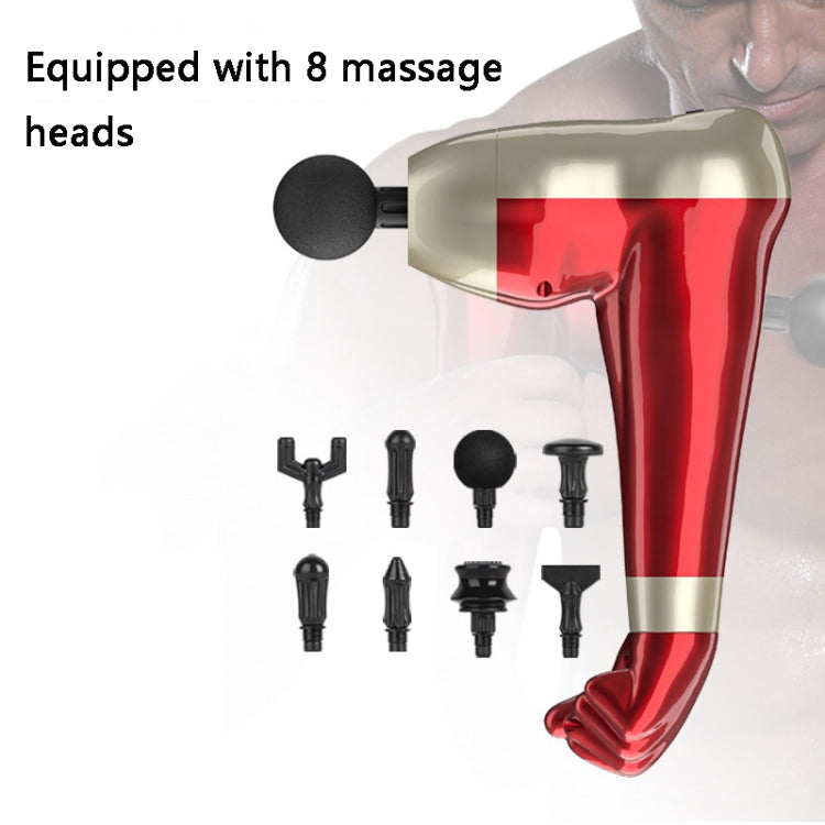 USB Arm Shape Muscle Relaxation Fascia Gun, Red, Blue, Black