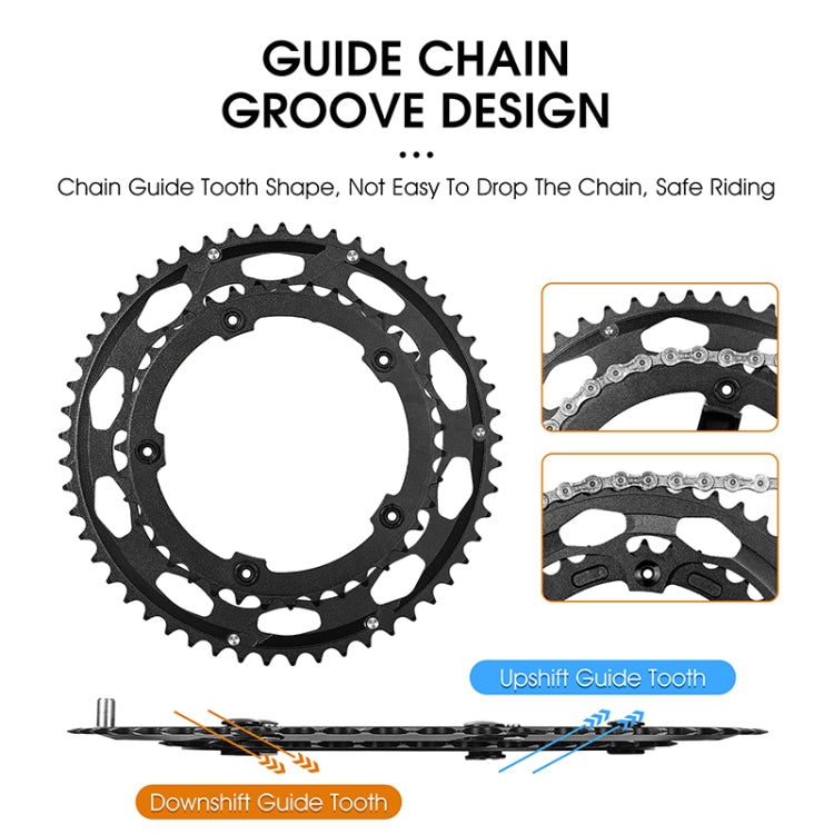 WEST BIKING YP0719274 53-39T Road Bike Crank Racing Double Disc