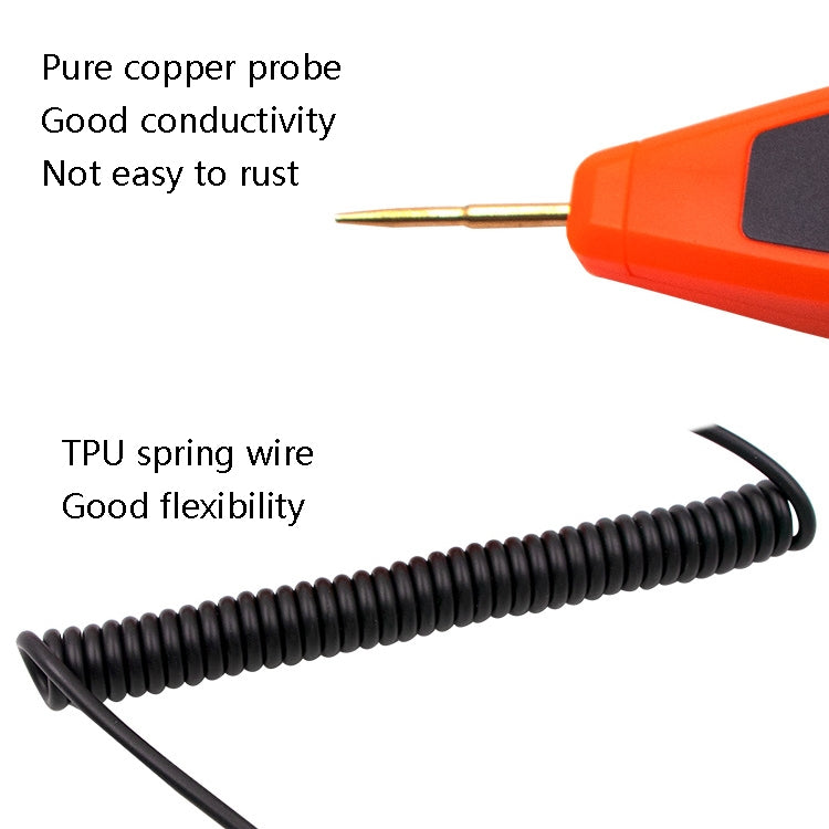 Auto Repair LCD Test Pen Car Circuit Repair Tool, Orange, Black