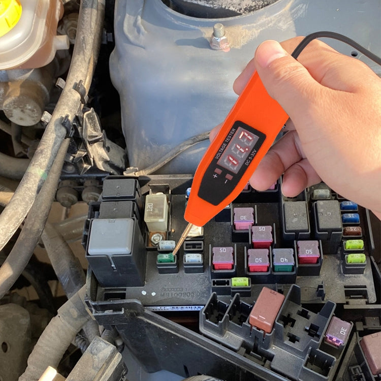 Auto Repair LCD Test Pen Car Circuit Repair Tool, Orange, Black