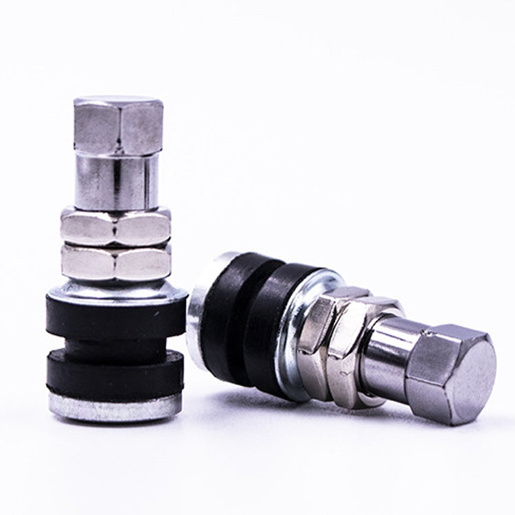 20 PCS Motorcycle Tubeless Tire Valve Stainless Steel Straight Mouth, TR161