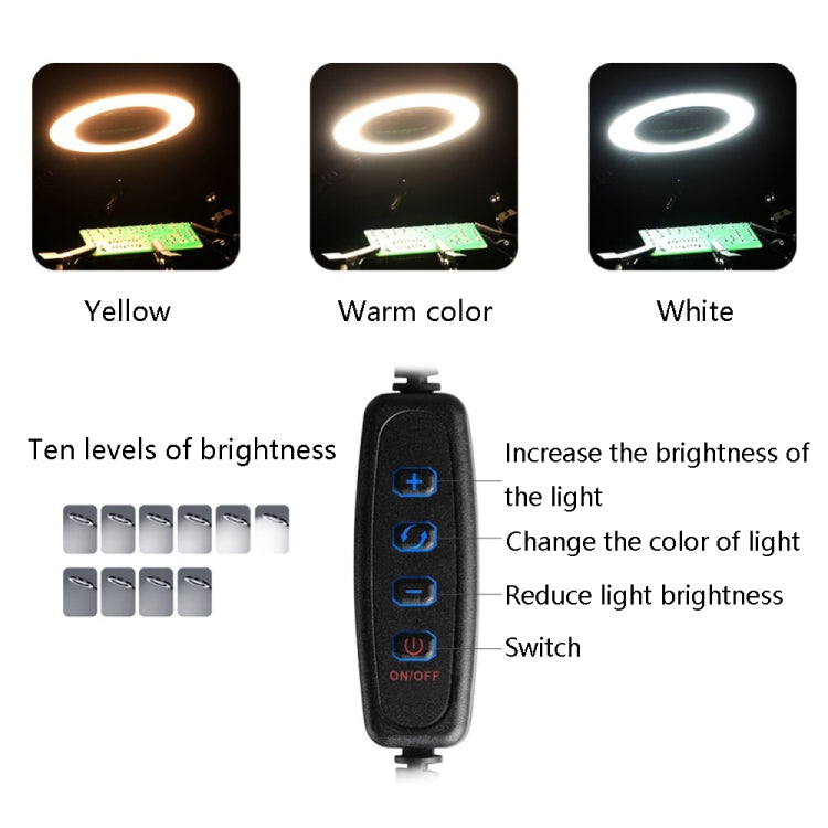 محطة لحام سطح مكتب قابلة للتعديل بمصباح 4 مخالب SN5BK-USB (أسود)، SN5BK-USB (أزرق)