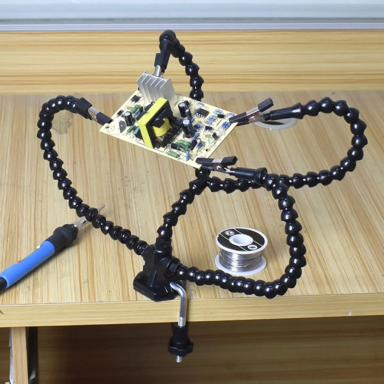 Y4BK-XS Universal Arm Clip-On Base Four-Claw Soldering Station, Y4BK-XS(Blue), Y4BK-XS(Black)