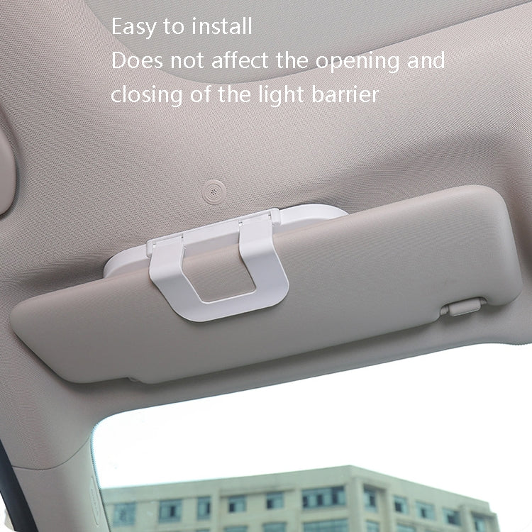 Car Sun Visor Makeup Mirror With LED Light, White, Pink