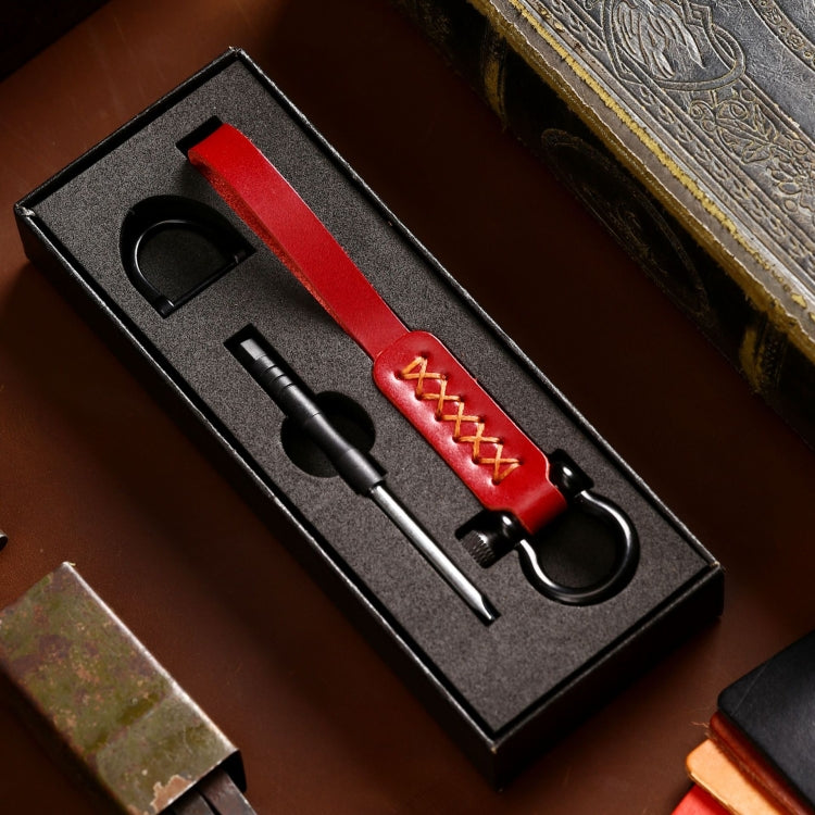 A001 Car Keychain Leather Long Key Rope, Oil Wax Black, Oil Wax Red, Crazy Horse Black, Crazy Horse Brown, Crazy Horse Blue