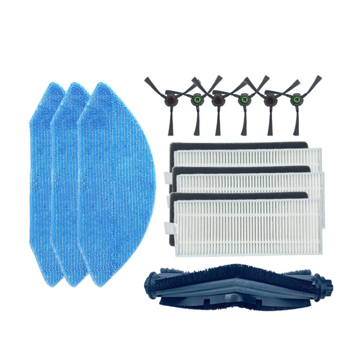 Accessories For Ecovacs Deebot U2/DGN22, Main Brush, 2 Pairs Side brush, 2 PCS Filter, 2 PCS Rag, 16 In 1 Set