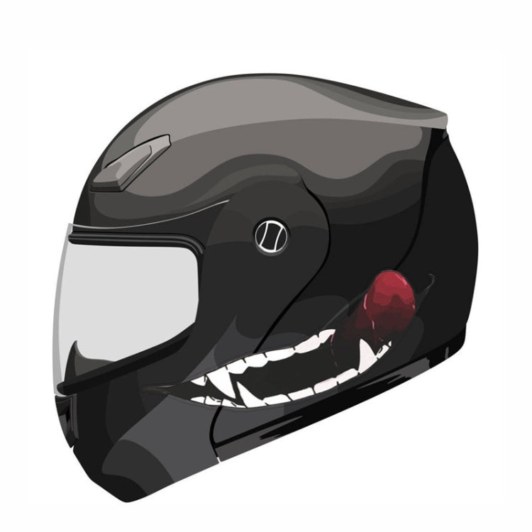 J06 Motorcycle Helmet Sticker, Small Teeth, Large Teeth, Small Tongue, Large Tongue