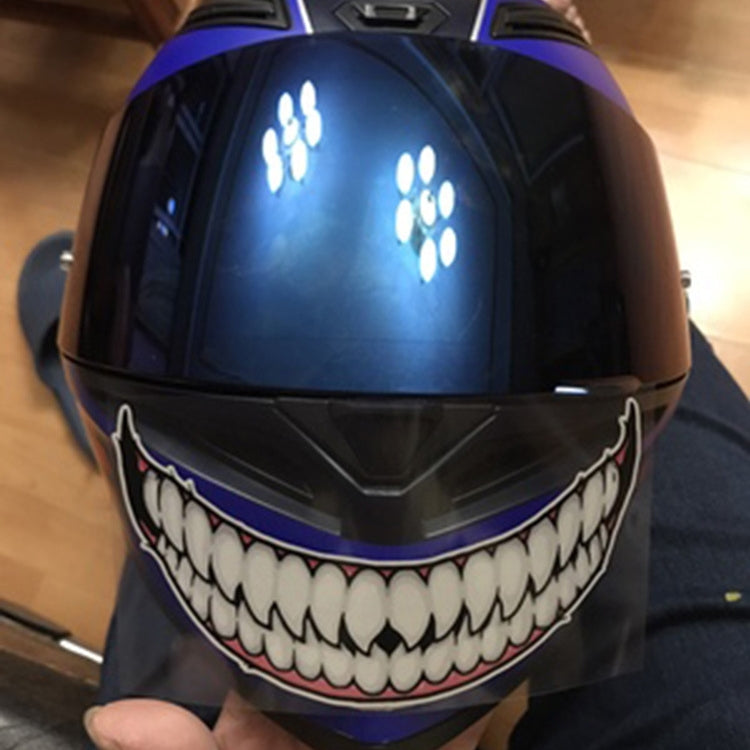 J06 Motorcycle Helmet Sticker, Small Teeth, Large Teeth, Small Tongue, Large Tongue