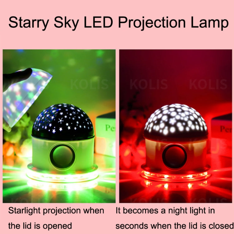 Bluetooth Music Starry Sky LED Projection Lamp, Spec:, Remote Control-EU Plug