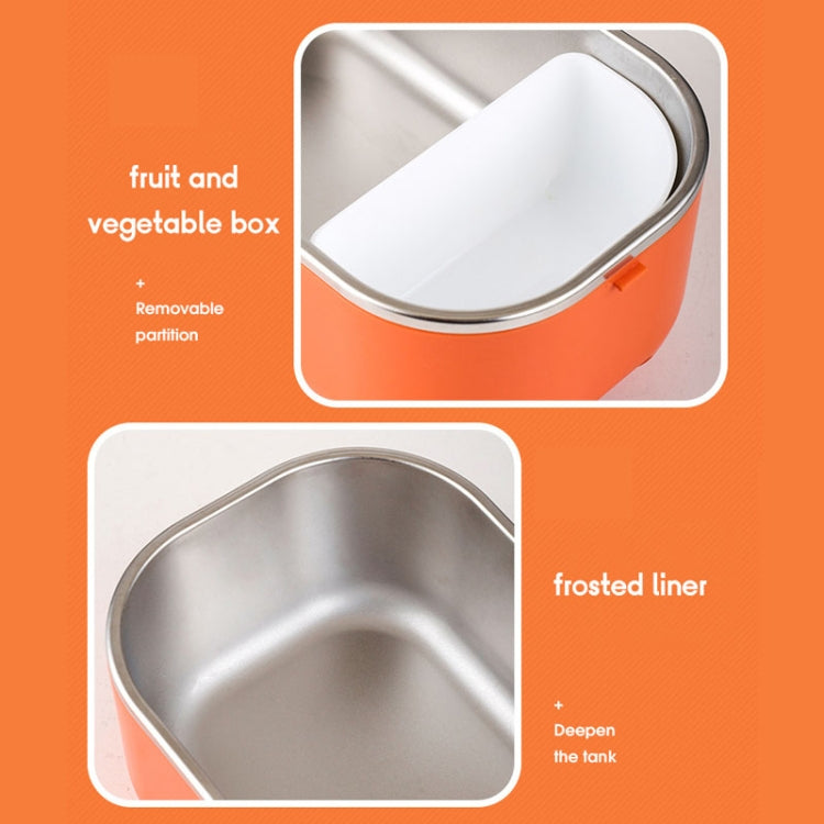 48W 1L 304 Stainless Steel Heating Lunch Box Can Be Plugged In, US Plug, 12V Car Plug, EU Plug, UK Plug