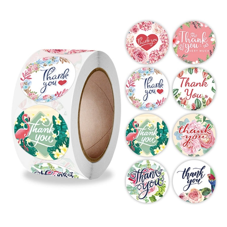 Thank You Floral Seal Sticker Envelope Sticker, A-322, A-323