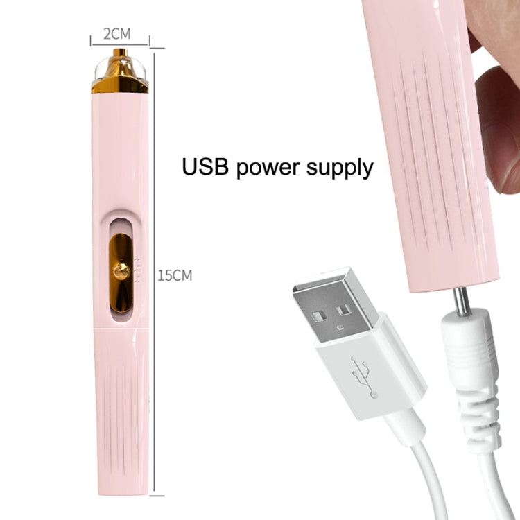 BZX5 5 In 1 USB Nail Polisher Peeling Manicure, Silver White, Rose Pink