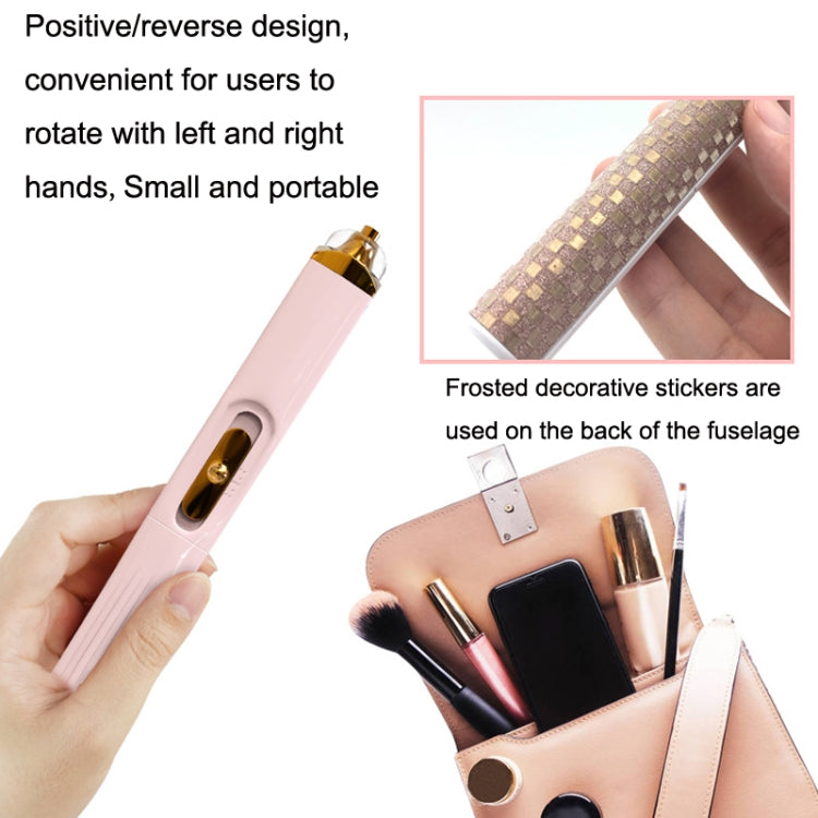 BZX5 5 In 1 USB Nail Polisher Peeling Manicure, Silver White, Rose Pink