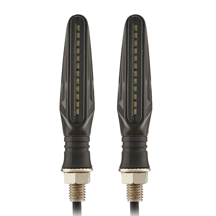 2pcs MK-109 Motorcycle Flow Steering Lamp LED Signal Light, MK-109(Black ), MK-109(Yellow )