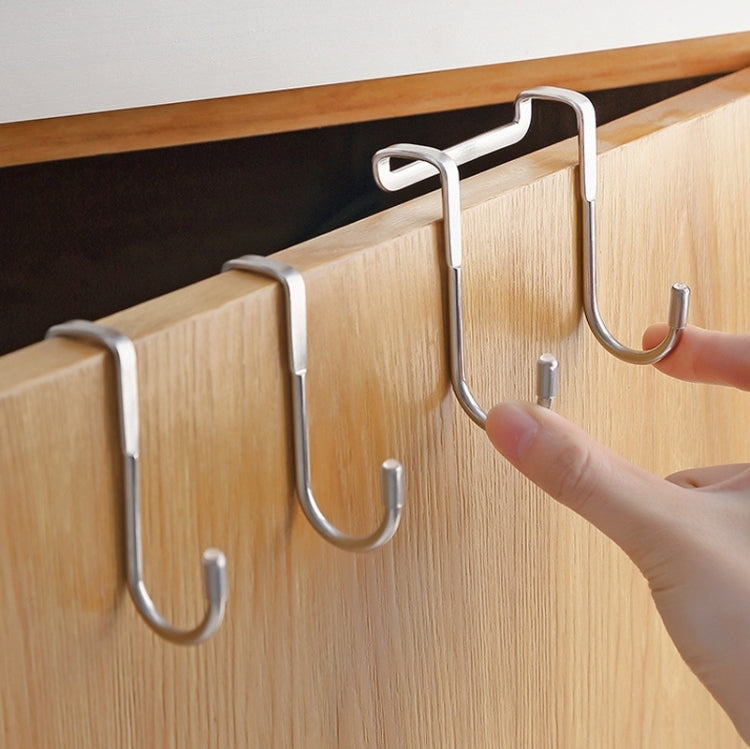 5pcs /Pack S-Shaped Double Hook Stainless Steel Coat And Drawer Door Rear Hook