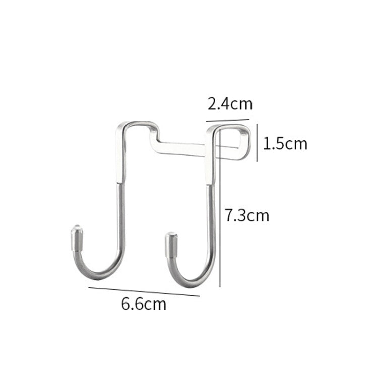 5pcs /Pack S-Shaped Double Hook Stainless Steel Coat And Drawer Door Rear Hook