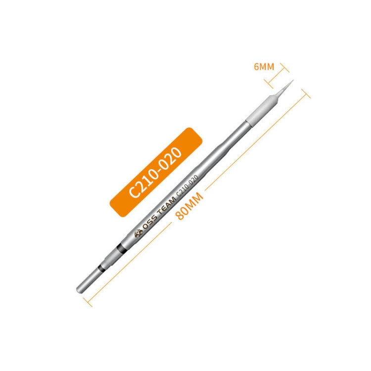 رأس لحام بطرف مكواة اللحام من سلسلة OSS Team C210 لـ JBC T210 / C CD-2SD / 2SHE، رأس مستقيم، رأس بزاوية، رأس سكين