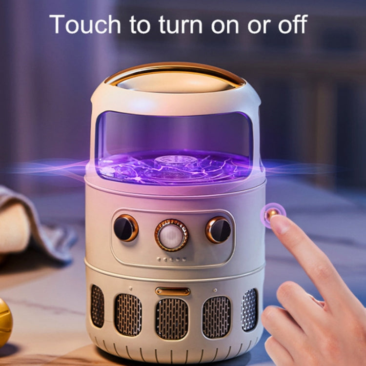 ZH278 Photocatalyst Mosquito Killer Lamp Inhalation Electric Shock Mosquito Killer Lamp, Cream Color, Black