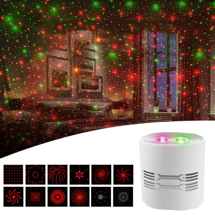 C209 USB Charge Mini Laser Stage Atmosphere Light, Single Star Style (White), 8 In 1 Style (White), 12 In 1 Style (White), Single Star Style (Black), 8 In 1 Style (Black), 12 In 1 Style (Black)
