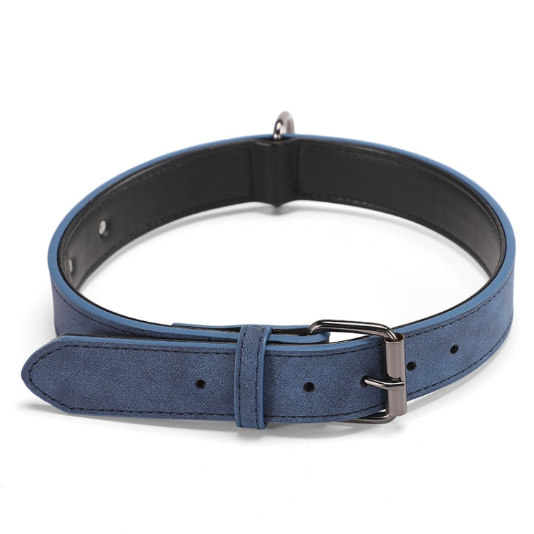 JINMAOHOU Dogs Double-Layer Leather Collar, XS 34x1.7cm, S 39x2.2cm, M 49x2.7cm, L 59x3.2cm