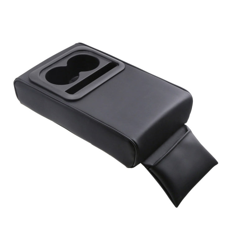 Car Armrest Box Increased Support With Rear Seat Water Cup Holder, Beige, Black, Brown