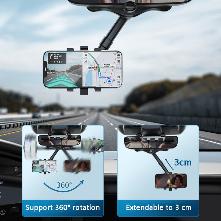 ZJ099 360 Degree Rotating Car Rearview Mirror Phone Holder, ZJ099