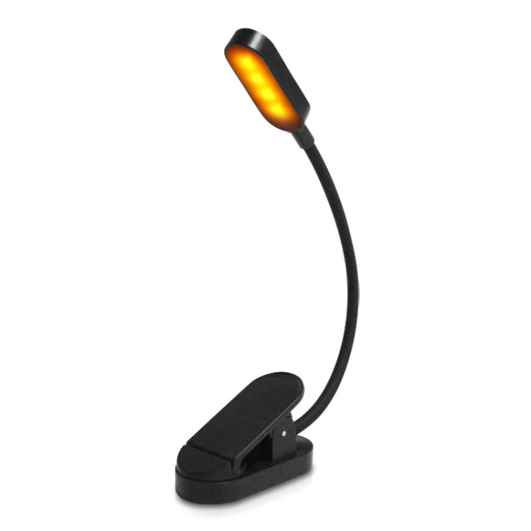9 LEDs Mini Clip Desk Lamp USB Charging Student Eye Protection Reading Lamp, Blue and White, Black