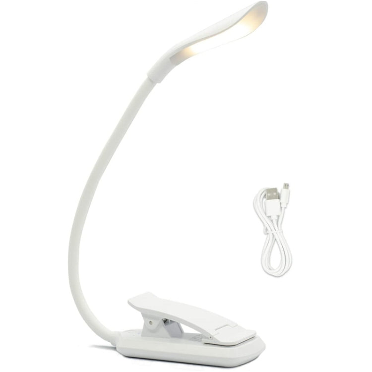 8027D-2 7 Beads LED Eye Protection Reading Folding Book Clip Light, White, Black