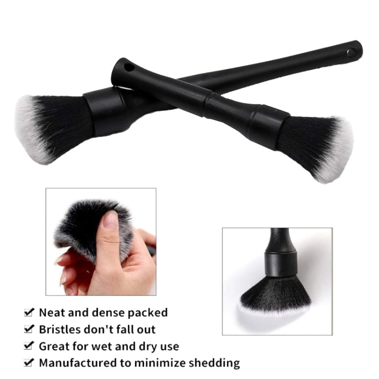 Car Air Conditioner Outlet Brush Interior Cleaning Soft Brush, Small+Large Black, Small+Large Blue, Small+Large Red
