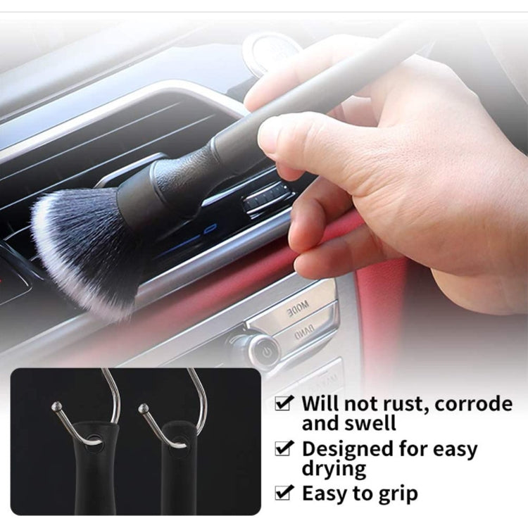Car Air Conditioner Outlet Brush Interior Cleaning Soft Brush, Small+Large Black, Small+Large Blue, Small+Large Red
