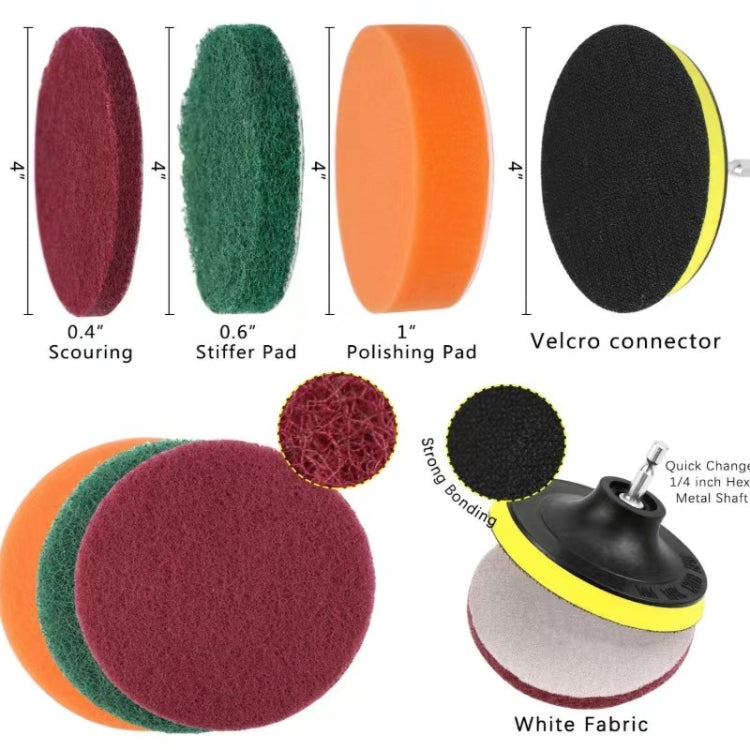Car Tire Slits Multi-Function Cleaning Brush, 23 PCS / Set