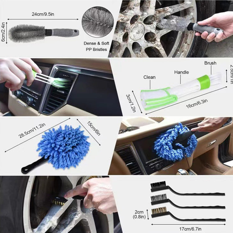 Car Wheel Cleaning Brush Interior Detail Brush, 19 PCS / Set