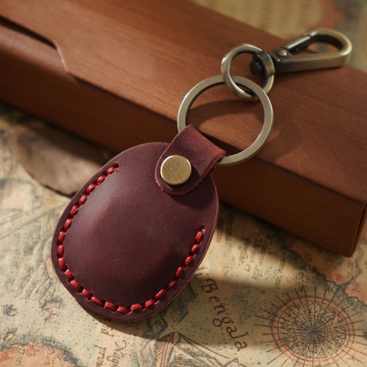 18Y-011 Vintage Leather Access Control Proximity Card Holder, Black, Brown, Coffe, Red, Green, Blue