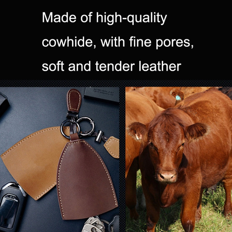 18Y-009 Vintage Handmade Leather Car Pull-Out Key Case, Plant Tanned Leather, Oil Wax Skin Olive Green, Oil Wax Skin Blue, Oil Wax Skin Tea, Oil Wax Skin Camel