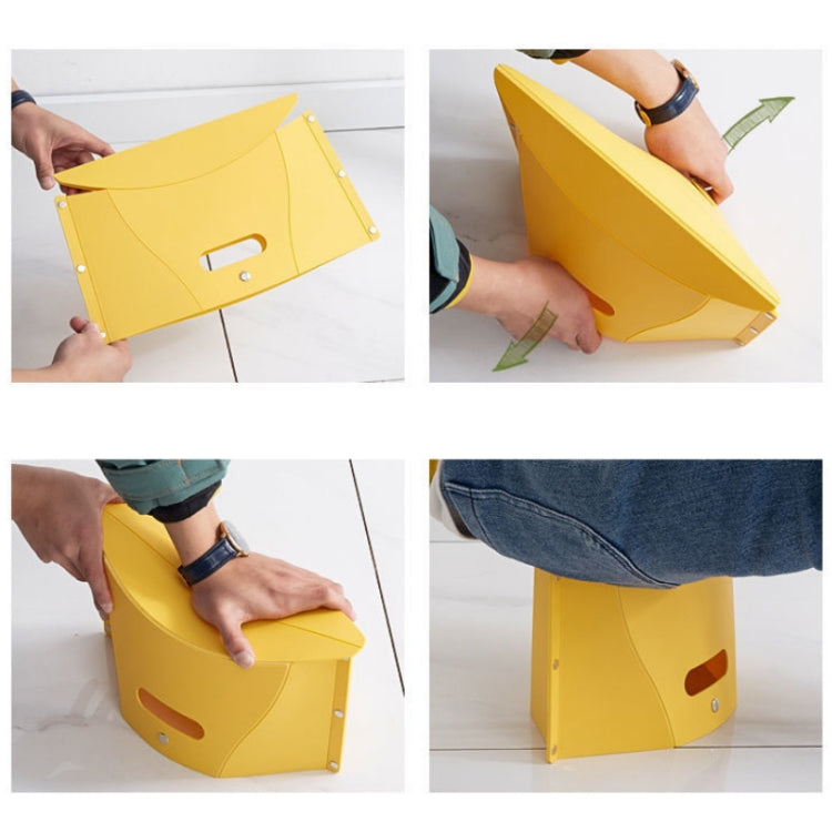 Outdoor Travel Lightweight Folding Plastic Stool, Blue, Red, Yellow, Light Green