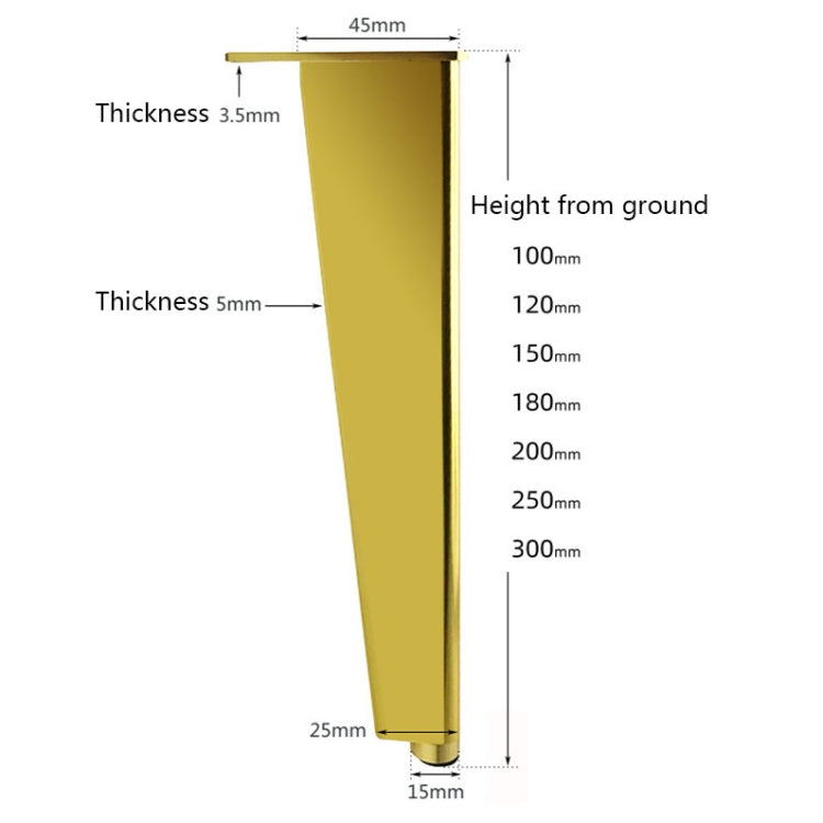Adjustable All Aluminium Furniture Stand Legs, Height:, 8cm, 10cm, 12cm, 15cm, 18cm, 20cm, 23cm, 25cm, 27cm, 30cm, 33cm, 35cm