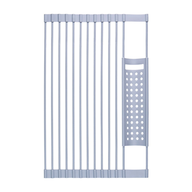 Kitchen Silicone Drain Rack Sink Drain Rack, 52 x 33cm Gray, 52 x 33cm White Gray, 43 x 33cm Gray, 43 x 33cm White Gray